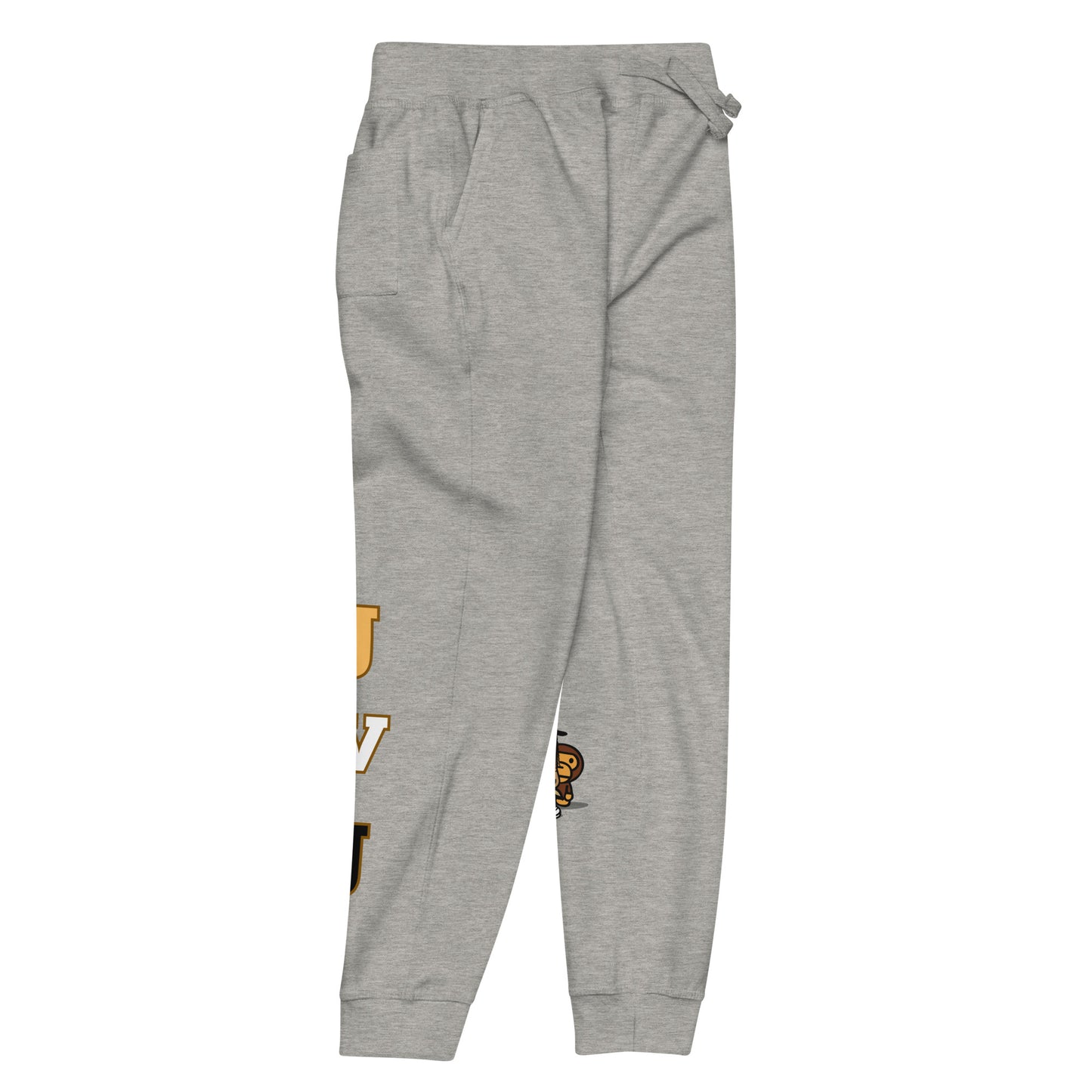 Brown JVJ Unisex fleece sweatpants