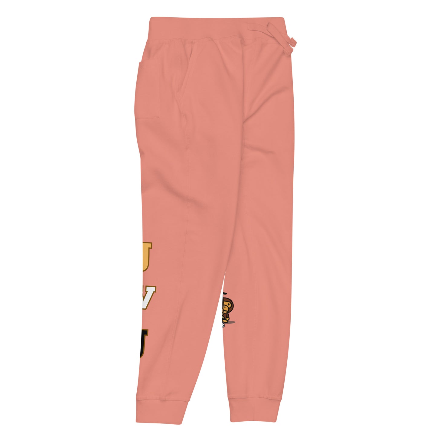 Brown JVJ Unisex fleece sweatpants