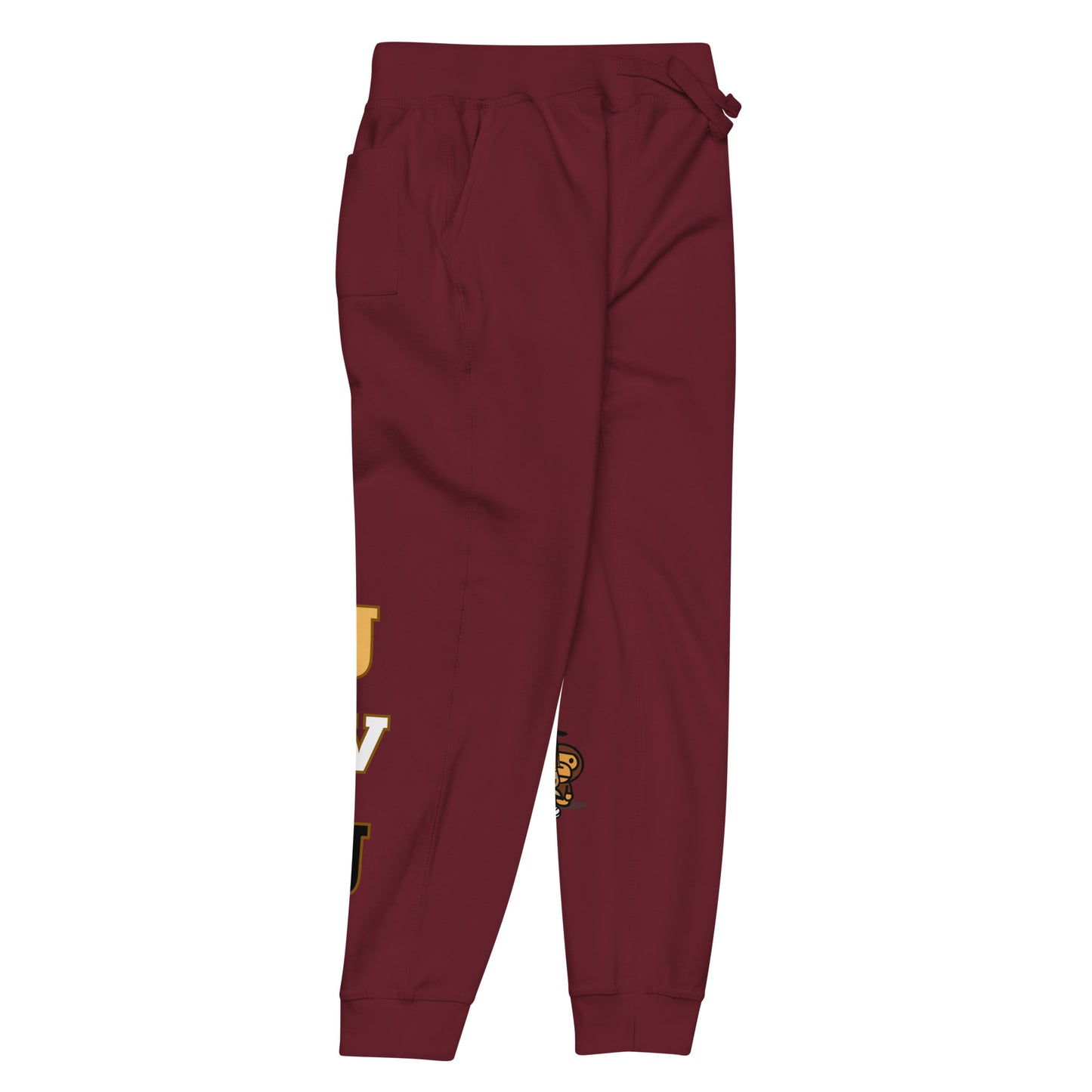 Brown JVJ Unisex fleece sweatpants