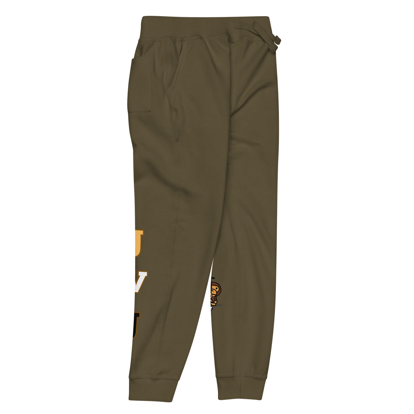 Brown JVJ Unisex fleece sweatpants